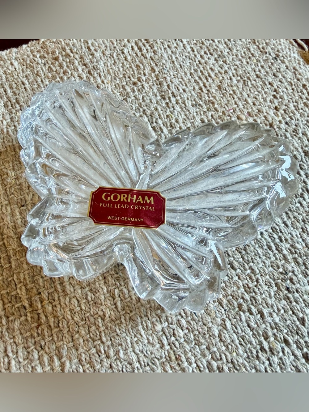 Gorham NEW Crystal Butterfly Trinket Box